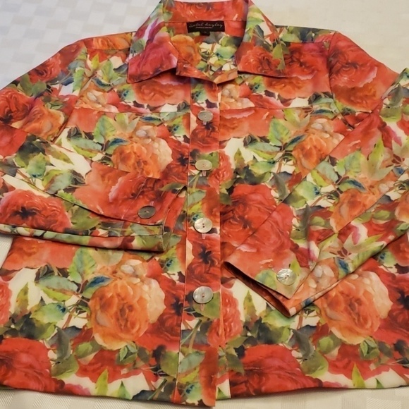 ISABEL Hayley Button Up Shirt Jacket M Poly Spandex Like New! - Picture 4 of 8